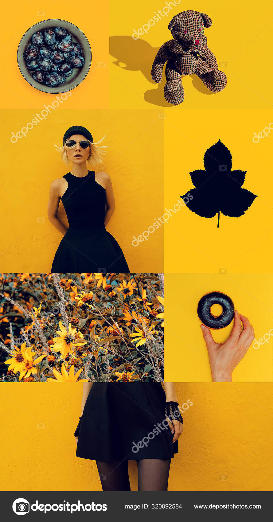 Aesthetic Black-yellow stylish vibes — Stock Photo
