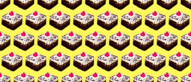 Kusursuz desen. Tatlı çikolatalı kek.