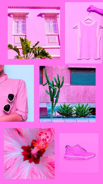 Moda Estetyczna Tapeta Telefon Różowe Róże Tło Kwią — Zdjęcie stockowe