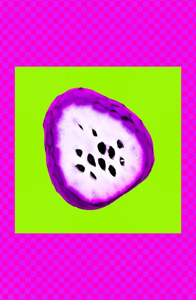 Μόδα Αισθητική Moodboard Φρούτα Γεωμετρία Τέχνη — Φωτογραφία Αρχείου
