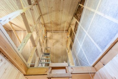 çerçeve ev inşaat sürecinde iç