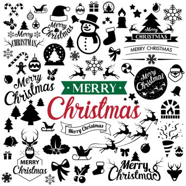 Merry Christmas Icons set