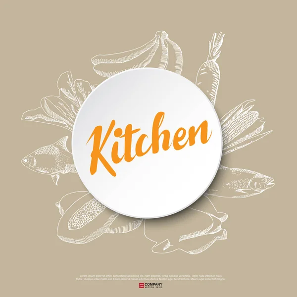 Design de l'affiche Alimentation — Image vectorielle