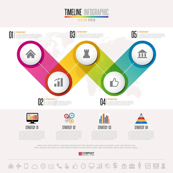 Timeline Infographic Template — Stock Vector