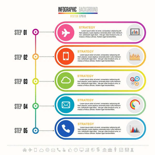 Modelo de infográfico de linha do tempo — Vetor de Stock