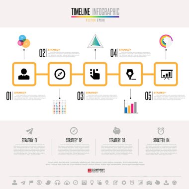 Infographics şablonuyla Icons set