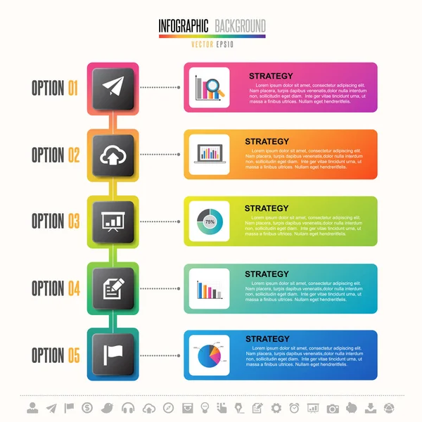 Tidslinje infographic mall — Stock vektor