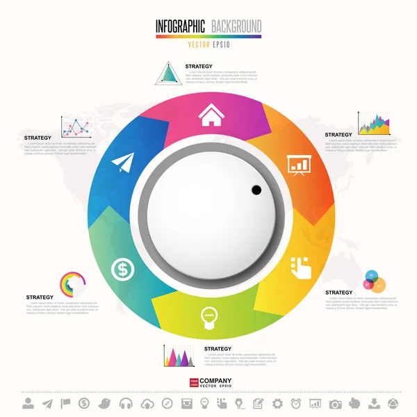 Modello di infografica della timeline — Vettoriale Stock