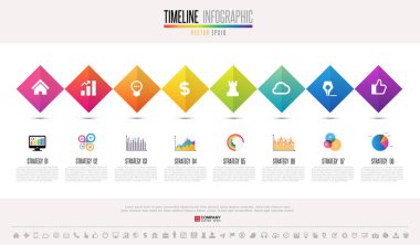 zaman çizelgesi infographics şablonu