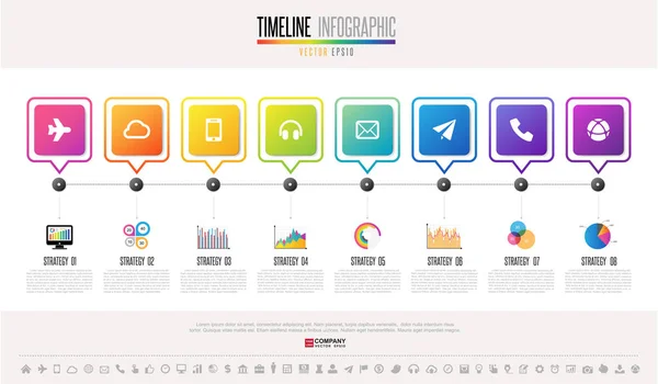 Infographics tervezősablon — Stock Vector