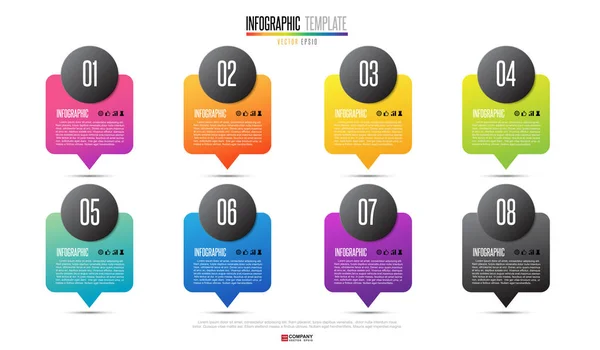 Design do conjunto de modelos de infográficos — Vetor de Stock