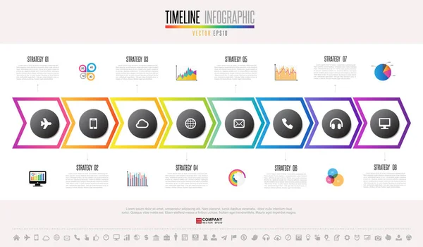 Diseño de plantilla de infografías — Archivo Imágenes Vectoriales