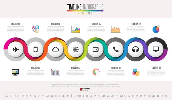 Infographics with icons set — Stock Vector