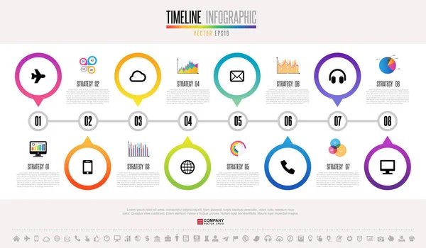 Infographics template with icons — Stock Vector