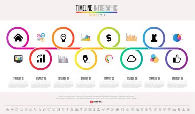 zaman çizelgesi infographics şablonu
