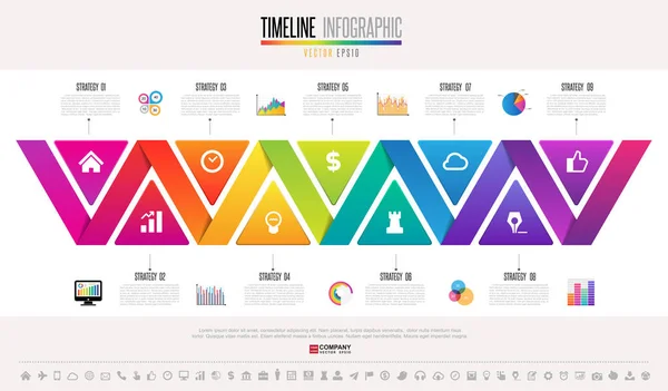 Infografiki szablon z ikonami — Wektor stockowy