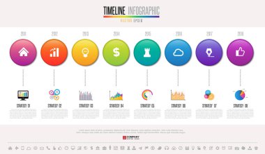 zaman çizelgesi infographics şablonu