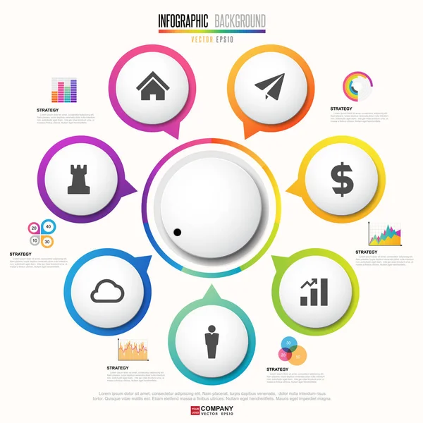 Design of Timeline template — Stock Vector