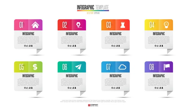 Proiectarea setului de Infographics Timeline — Vector de stoc