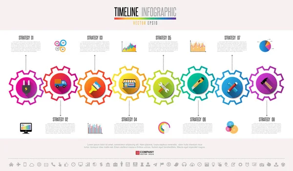 Sjabloon met icons set — Stockvector