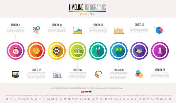 Modello con icone impostate — Vettoriale Stock