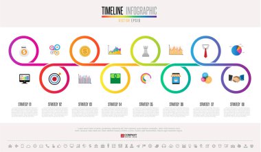 zaman çizelgesi Infographic tasarım şablonu