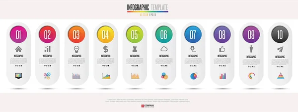 Set di modelli infografici — Vettoriale Stock