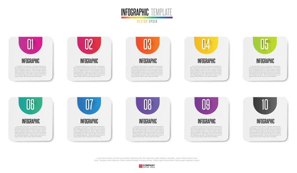 Infographics template set — Stock Vector