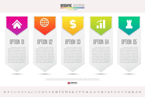Infografiki szablonu z zestawu ikon — Wektor stockowy