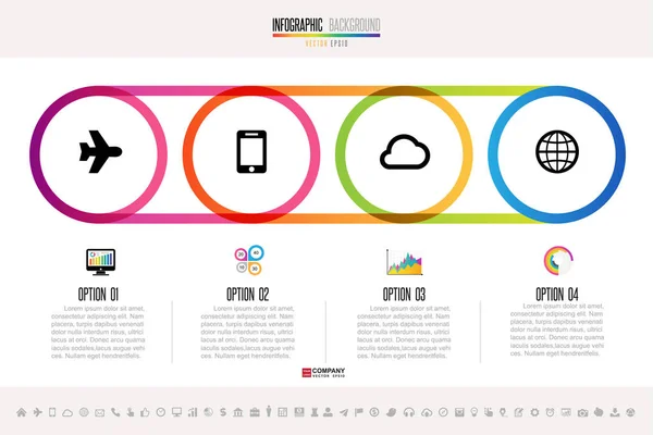 Șablon de design cu pictograme — Vector de stoc