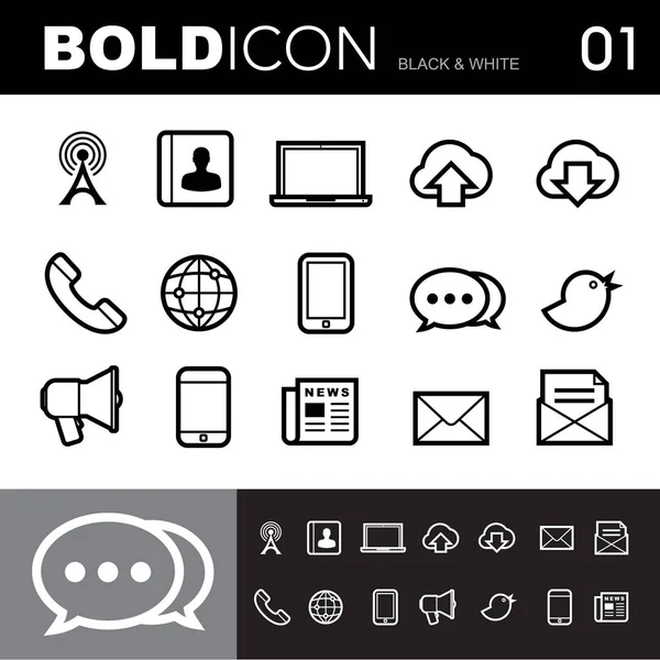 Communication icons set. — Stock Vector