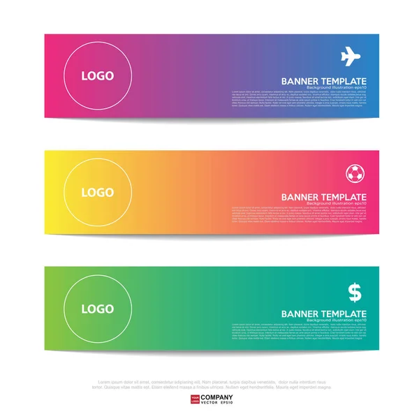 Design von Bannern für Geschäftsvorlagen — Stockvektor