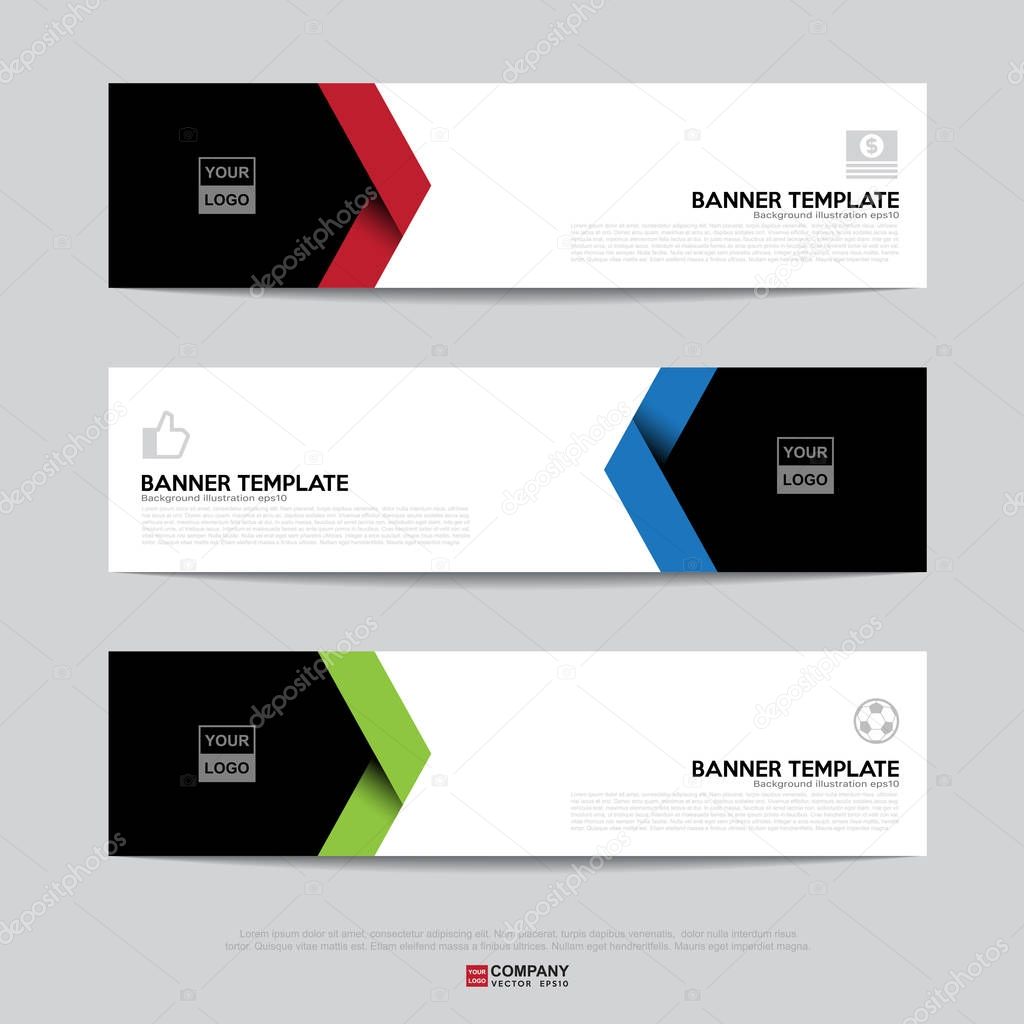 design of banners for web template