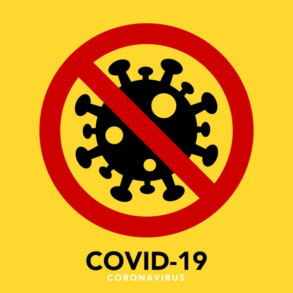 Firma Precaución Coronavirus Stop Coronavirus Banner Vector Eps10 — Archivo Imágenes Vectoriales