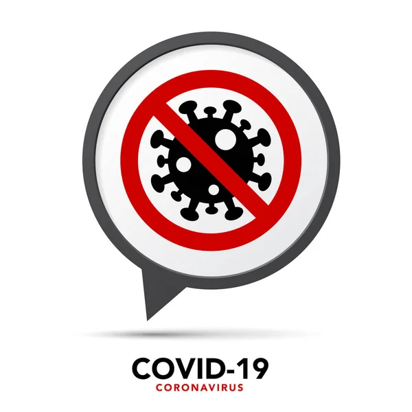 Firma Precaución Coronavirus Stop Coronavirus Banner Vector Eps10 — Vector de stock