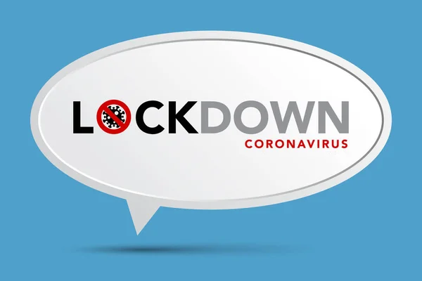 Vorsicht Coronavirus Lockdown Banner Vector Eps10 — Stockvektor