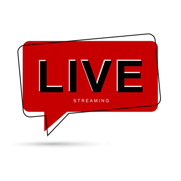 Live Streaming Bolla Bolla Parlare Eps10 Vettore — Vettoriale Stock