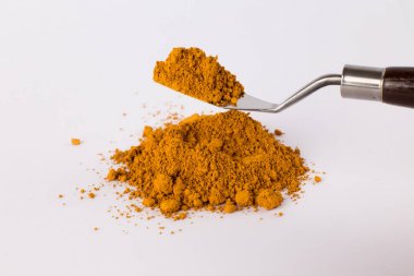 Beyaz bir arka plan üzerinde pigment
