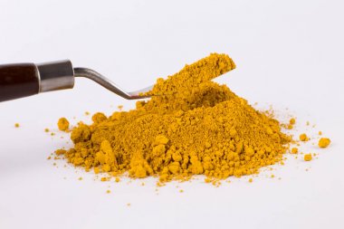 Beyaz bir arka plan üzerinde pigment
