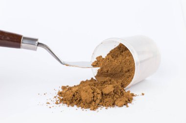 Beyaz bir arka plan üzerinde pigment