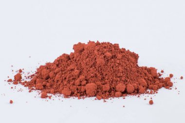 Fas aşı boyası pigment beyaz bir arka plan üzerinde