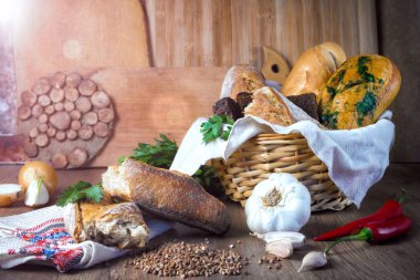 Taze ekmek, buğday ekmek, sarımsaklı ekmek, Fransız baget