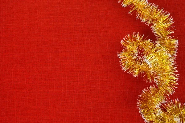 Tessuto per le vacanze di Capodanno, tessuto rosso — Foto Stock