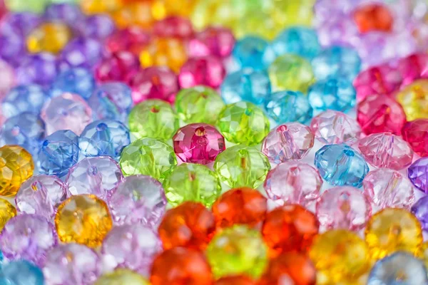 Macro Of Small Glass Beads In Assorted Colors Stock Photo