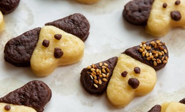 Kurabiye Pişirme için formunda köpekler şeklinde