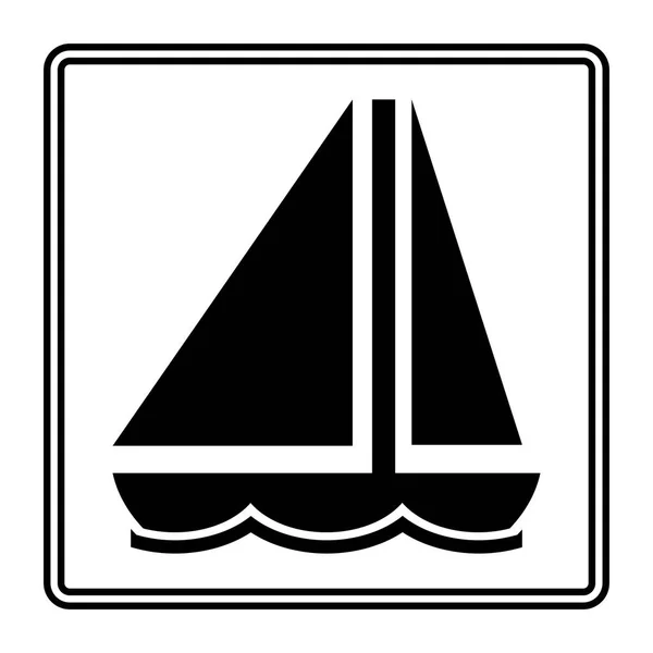 Icono del barco Vector — Vector de stock