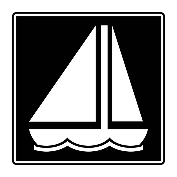 Icono del barco Vector — Vector de stock