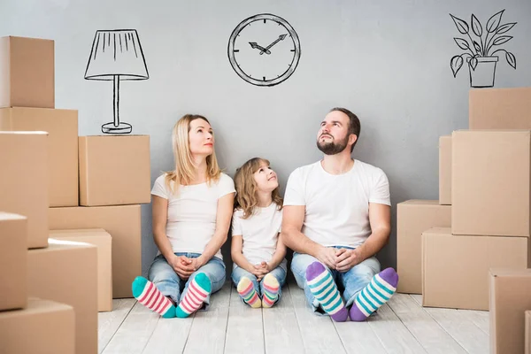 Family New Home Moving Day — Stock Photo, Image