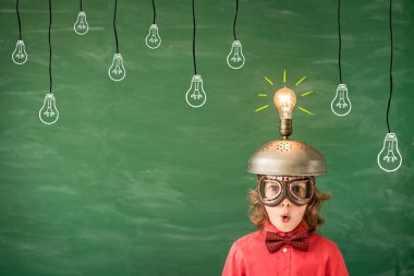 gözlük ve ampul ile kask