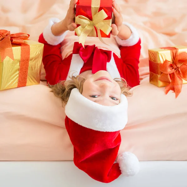 Girl with gift boxes — Stock Photo, Image